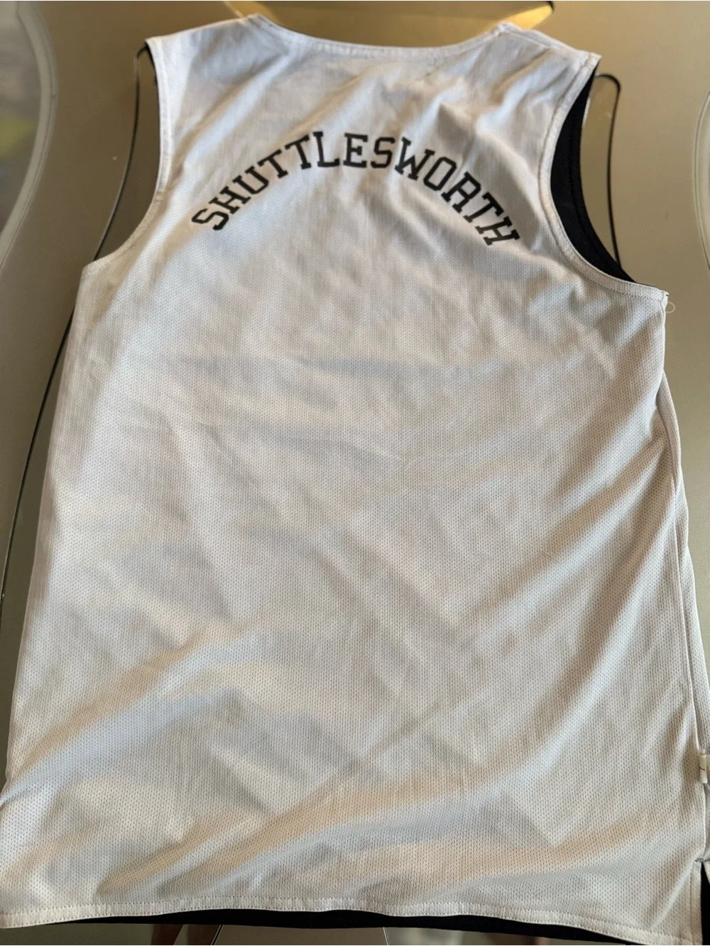Jordan Mesh Basketball Jersey - White & Black